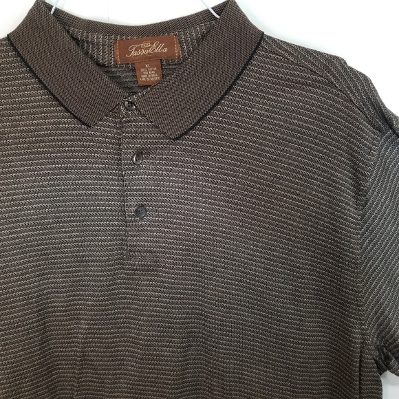Tasso Elba Spa Stripe Short Sleeve Polo Shirt XL - Picture 14 of 15